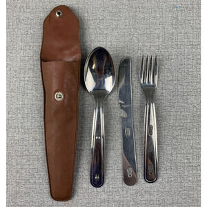 Vtg Boy Scouts Utensil Set Camping Hiking Knife Fork Spoon‎ Imperial Stainless